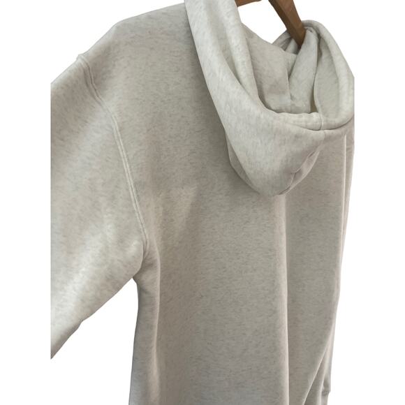 Adidas‎ Essentials Big Logo Regular Fleece Off-White Melange Hoodie Size Large - Picture 9 of 9